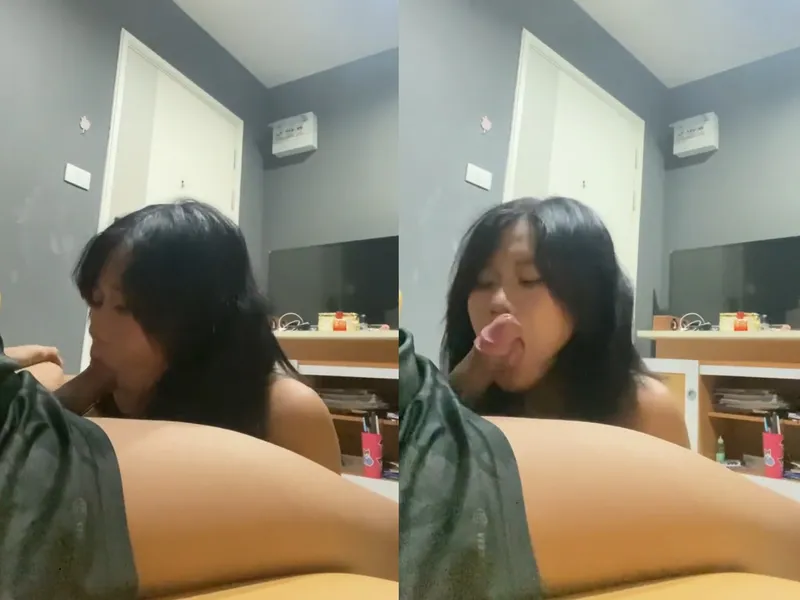 Em mê mút chuối đến mức ho sặc sụ p1